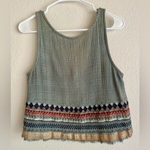 Ecoté Metallic Embroidered Tank